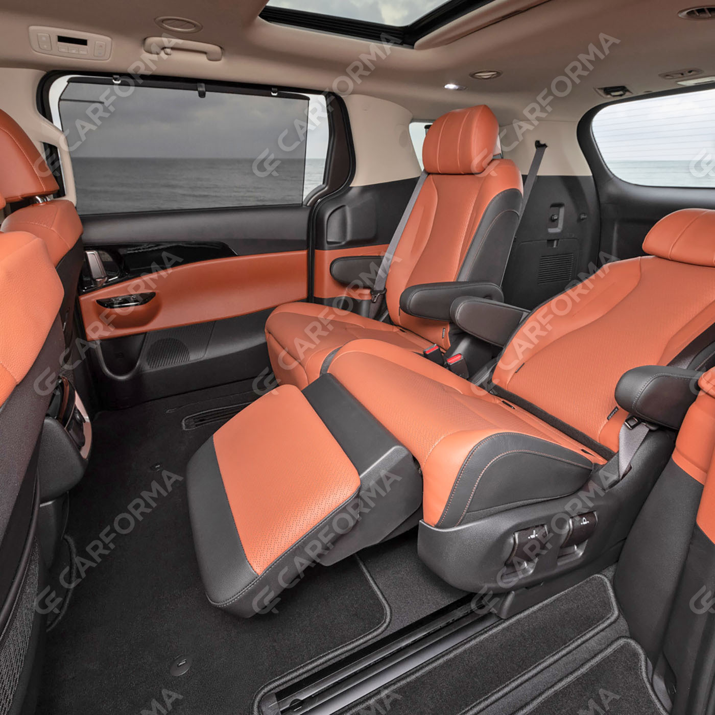 Ворсовые коврики на KIA Carnival IV 7 мест с оттоманками 2020&nbsp;-&nbsp;2026 в Череповеце