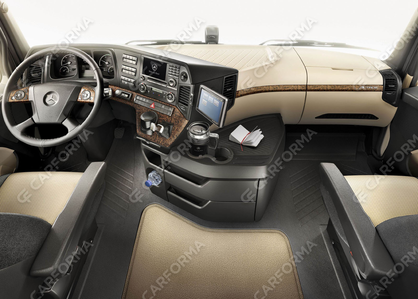 Ворсовые коврики на Mercedes Actros MP4 MP5 тягач GigaSpace 2011&nbsp;-&nbsp;2026 в Череповеце