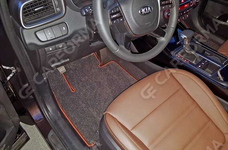 Ворсовые коврики на KIA Sorento III Prime 2015&nbsp;-&nbsp;2020 в Череповеце