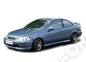 Ворсовые коврики на Honda Civic VI 2d 1995&nbsp;-&nbsp;2000 в Череповеце