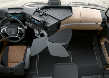 Ворсовые коврики на Mercedes Actros MP4 MP5 тягач GigaSpace 2011&nbsp;-&nbsp;2026 в Череповеце